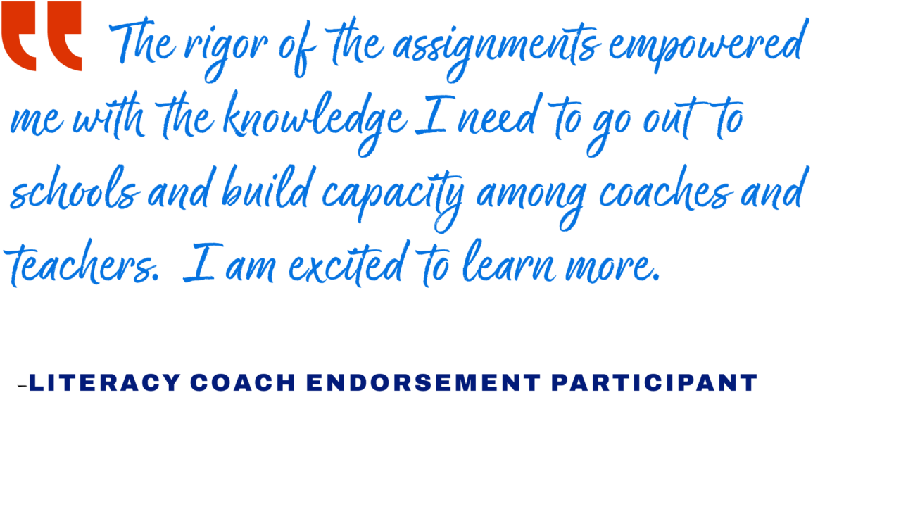 Literacy Coach Endorsement | Lastinger Center for Learning