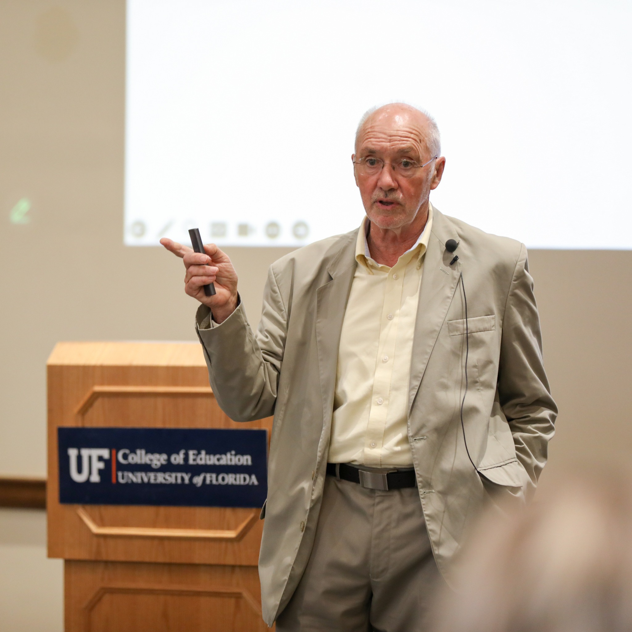 Ken Jones giving a presentation at the Leadership for Professional Learning Symposium.